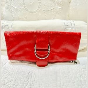 Hobo Red Patent Leather Clutch bag